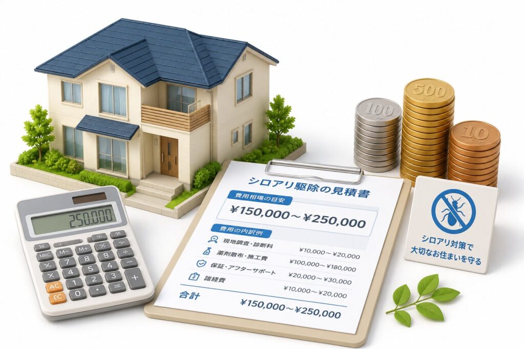 シロアリ駆除の費用相場|工法・坪数別の料金内訳と追加費用の目安