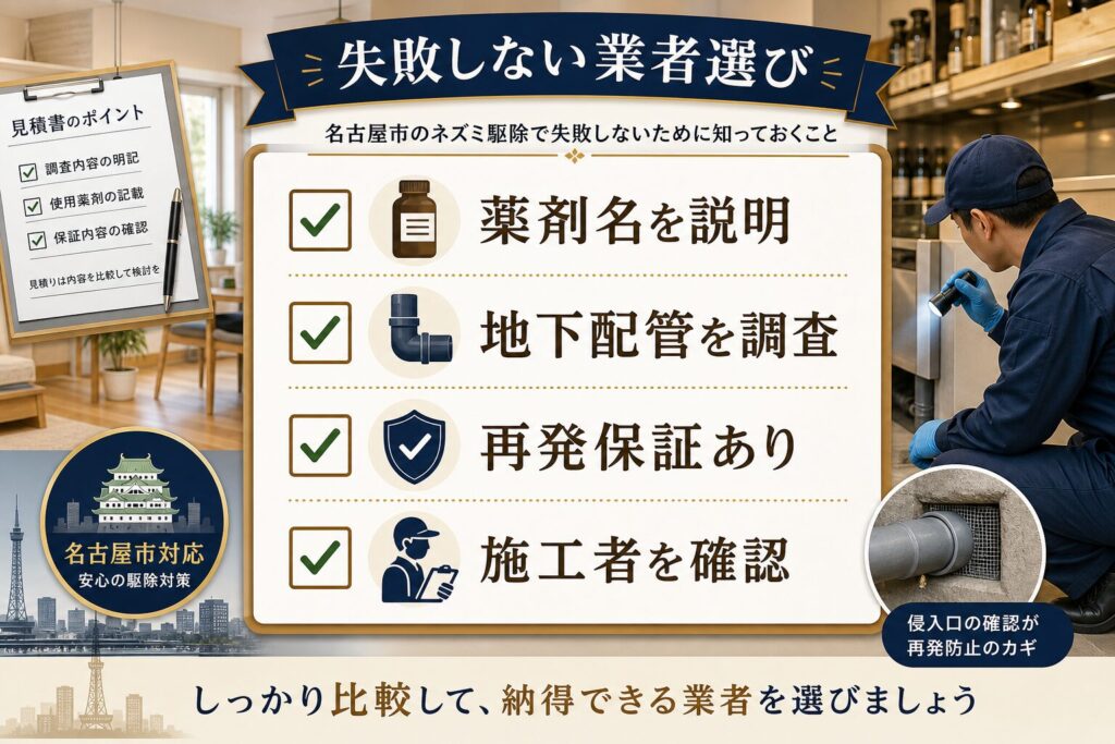 名古屋市のネズミ駆除で失敗しないために知っておくこと