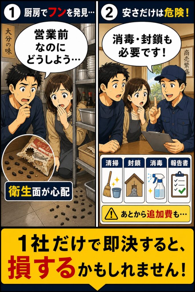 千葉県でネズミ駆除の相見積もりを取るポイント漫画1