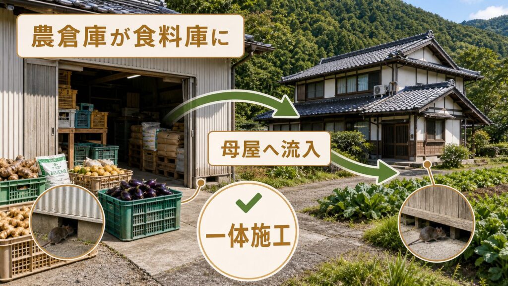 浜松市・磐田市・袋井市エリアの工業・農業施設からのネズミ侵入