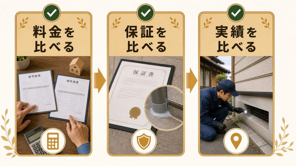 1社だけの見積もりで即決して損をする4コマ漫画