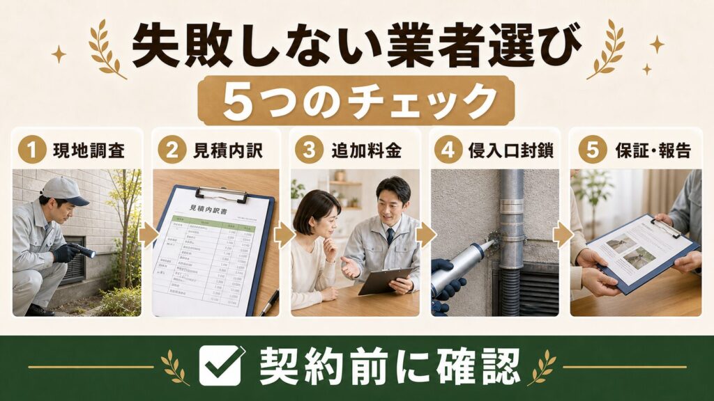 那覇市のネズミ駆除で侵入経路を説明する業者のイメージ
