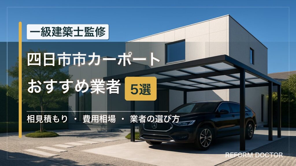 四日市市のカーポートおすすめ業者5選 アイキャッチ