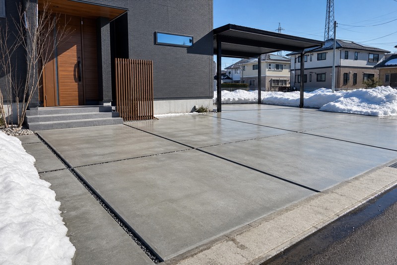 愛媛の豪雪地帯や凍害対策を考えるときに参考になる土間コンクリート施工例