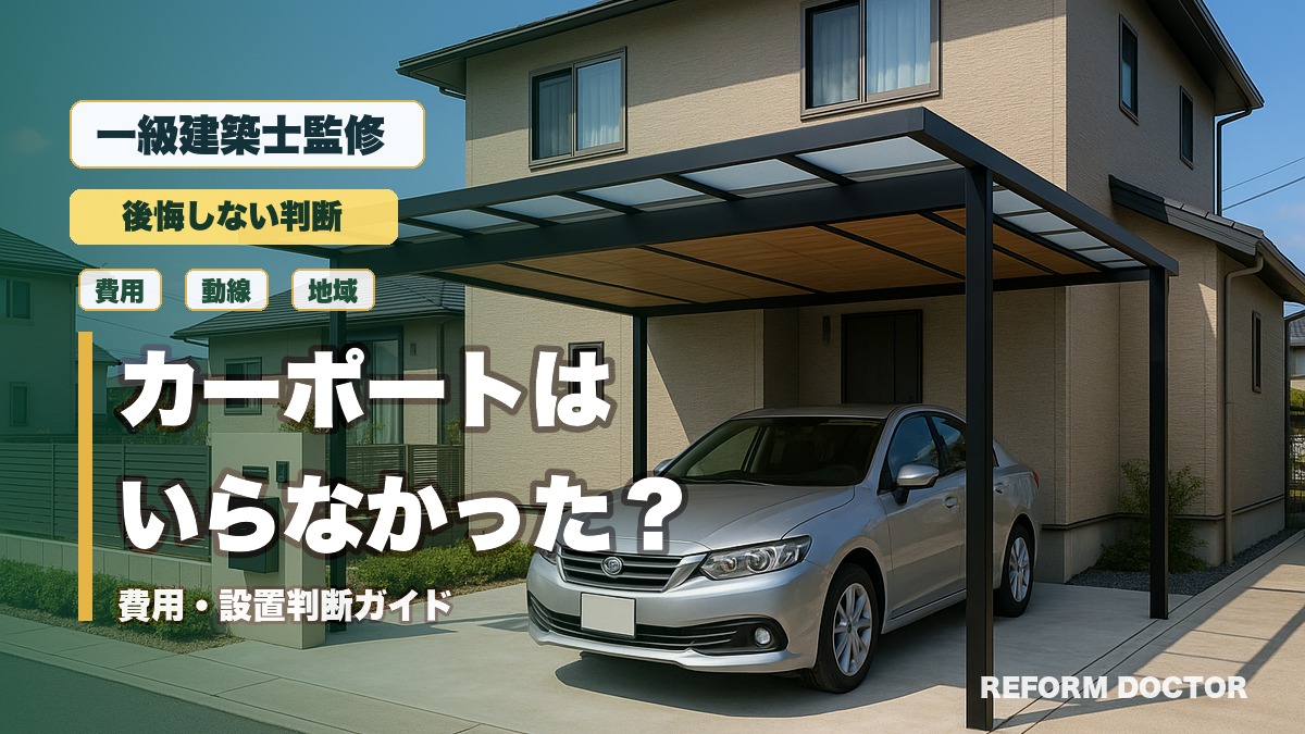 一級建築士監修 カーポートはいらなかった?後悔しない費用と設置判断ガイド
