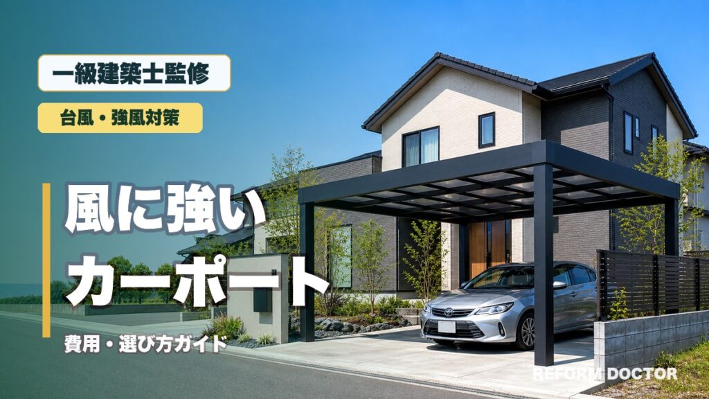 一級建築士監修 風に強いカーポートの費用・選び方ガイド 家と調和する耐風圧仕様