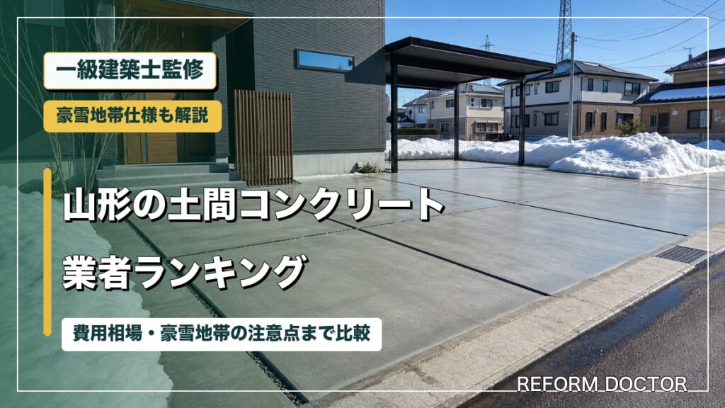 一級建築士監修 山形の土間コンクリート業者ランキング