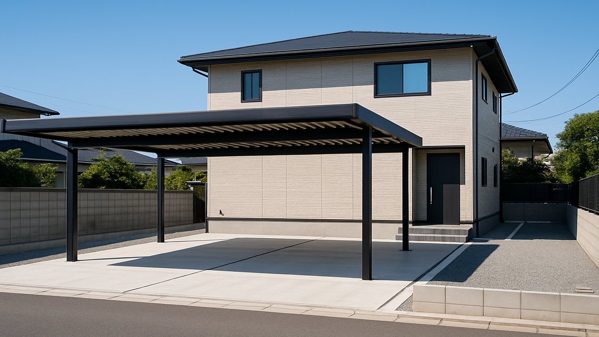 カーポート設置と建築確認申請のイメージ