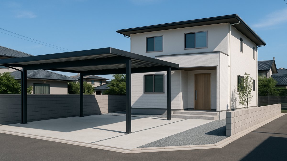 カーポート設置と建築確認申請のイメージ