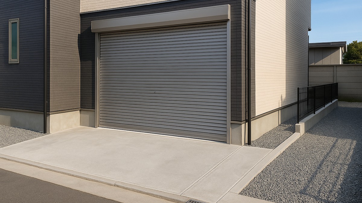 ガレージと土間コンクリートの施工イメージ