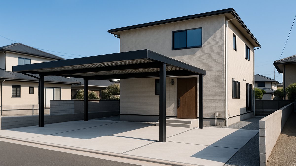 カーポート設置と建築確認申請のイメージ