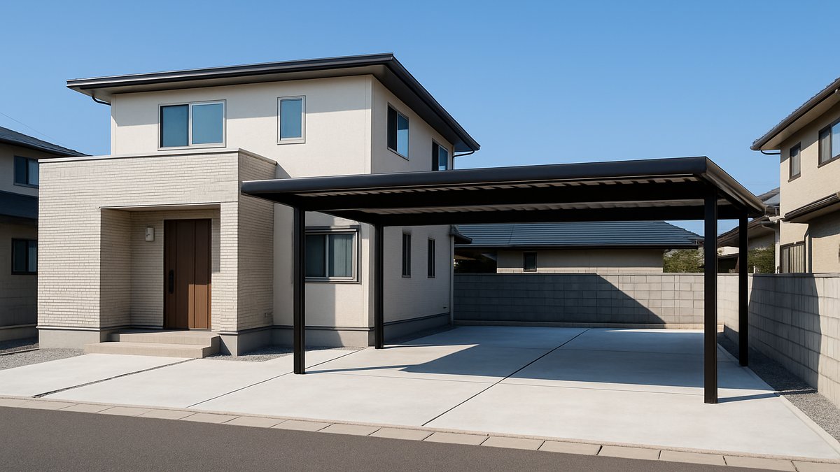 カーポート設置の建築確認申請・固定資産税・補助金のイメージ