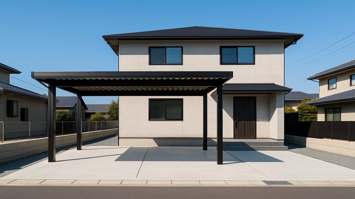 カーポート設置と建築確認申請のイメージ