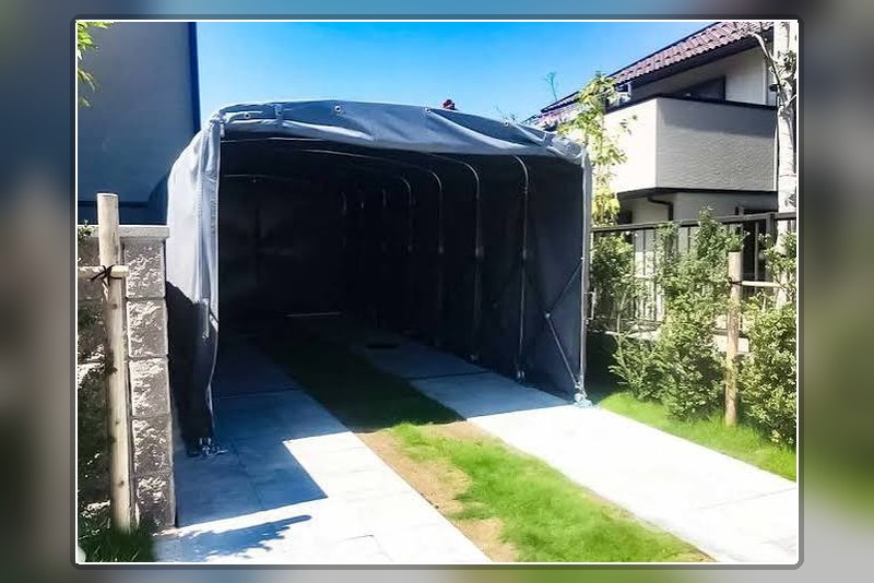 設置場所とサイズを確認したいテント型カーポート