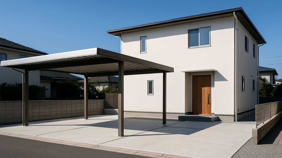 カーポート設置と建築確認申請のイメージ