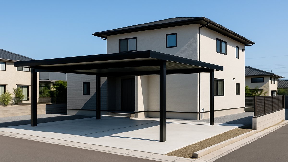 カーポート設置と建築確認申請のイメージ