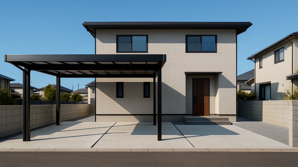 カーポート設置と建築確認申請のイメージ