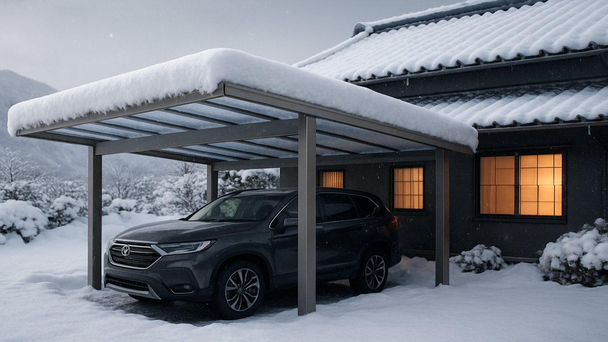 山形の耐積雪カーポート施工例