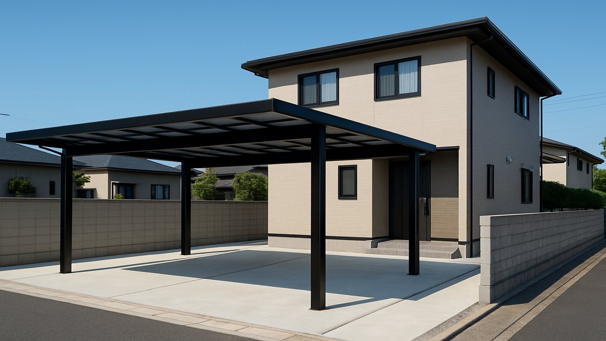 カーポート設置と建築確認申請のイメージ