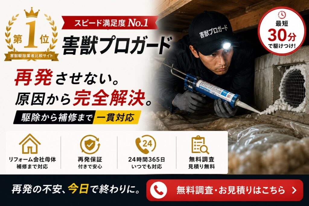 害獣プロガードのネズミ駆除作業イメージ