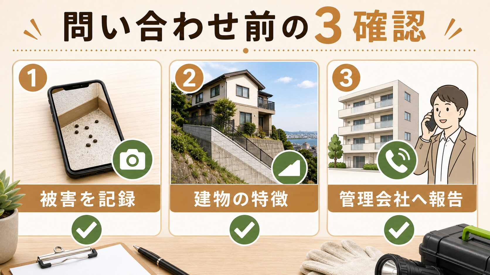 ネズミ駆除業者へ問い合わせる前に確認する被害記録と建物情報