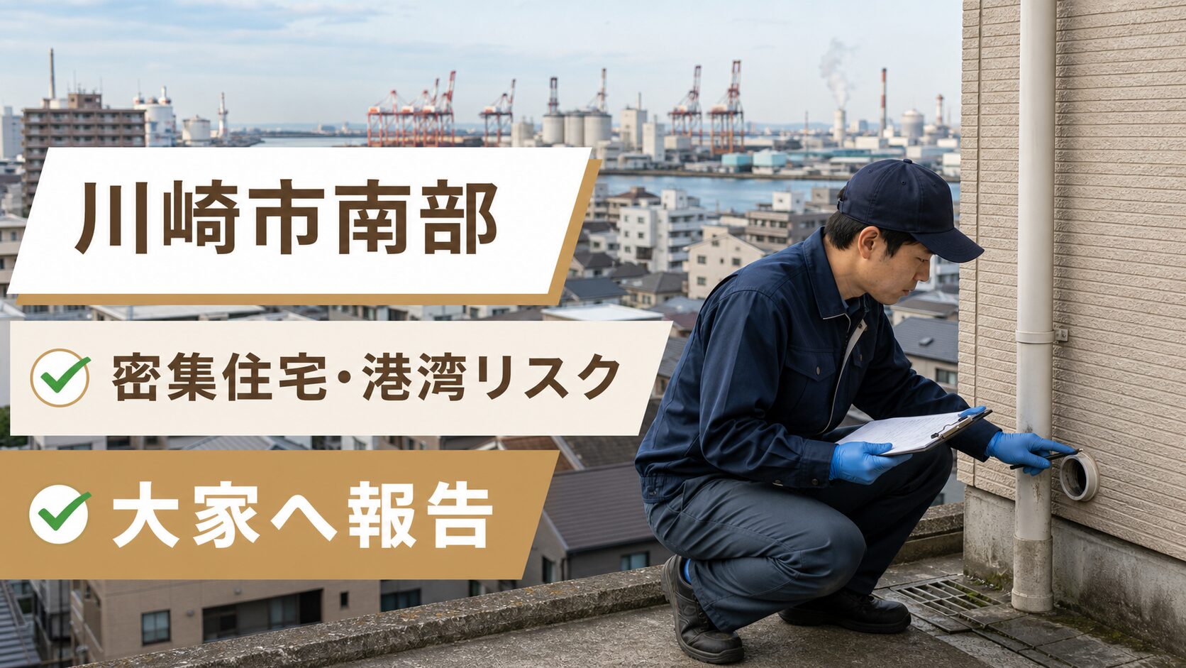 川崎市南部の密集住宅と港湾エリアにおけるネズミ被害リスク