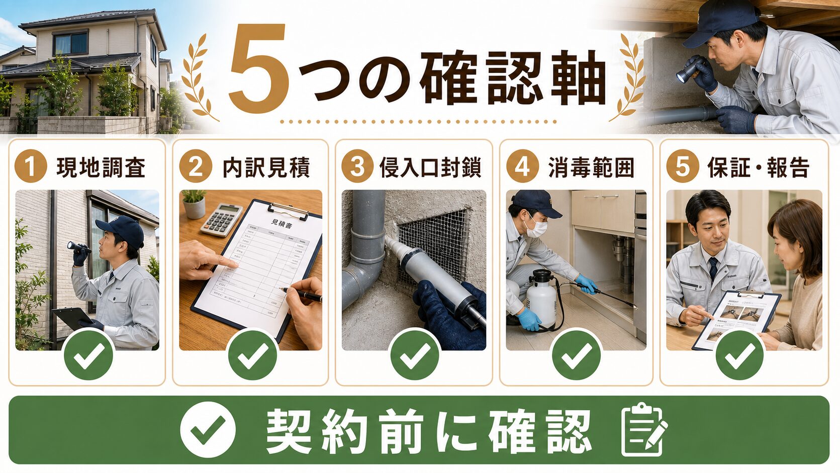 大分市でネズミ駆除業者を選ぶ前に確認したい5つの軸