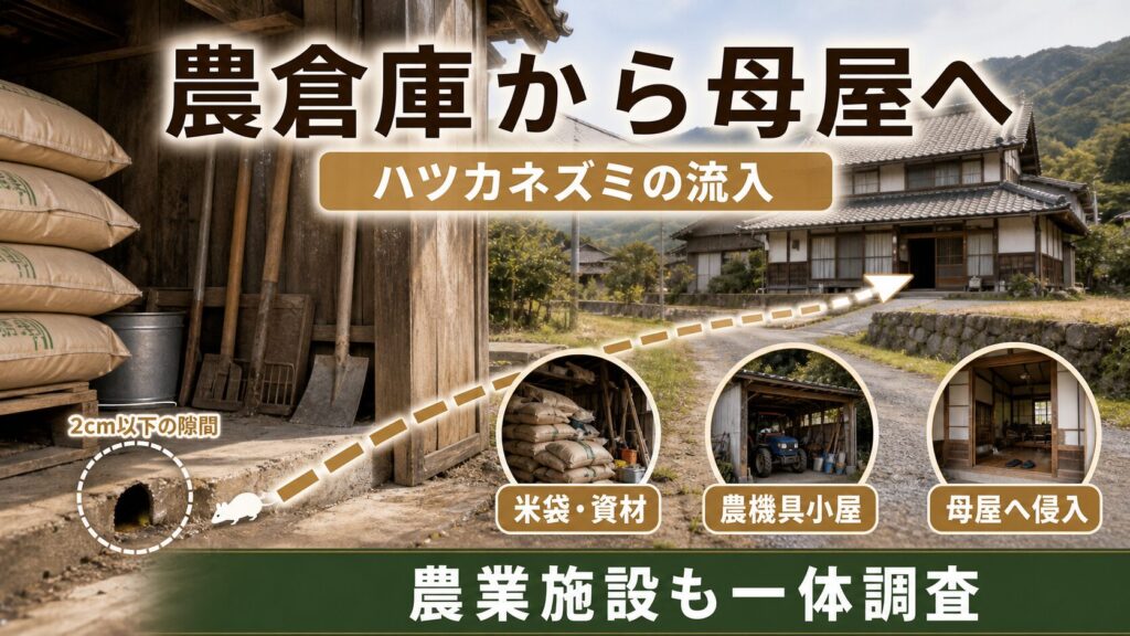 徳島の住宅・農業倉庫でネズミが侵入しやすい箇所