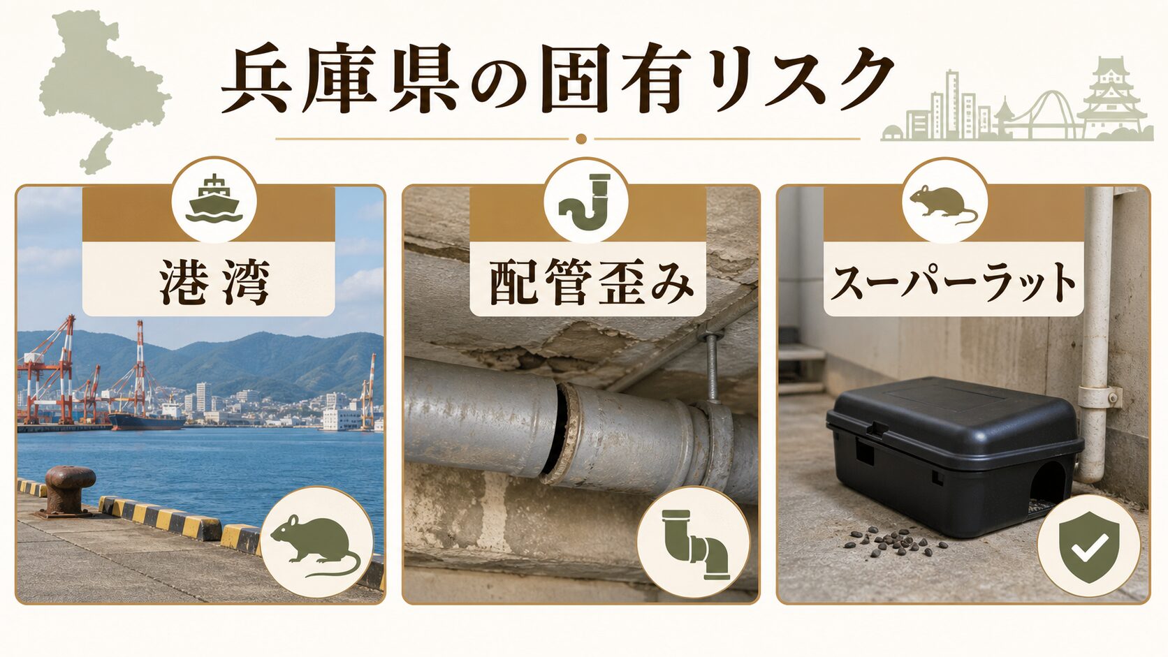 兵庫県の港湾・配管歪み・スーパーラットという3つの固有リスク