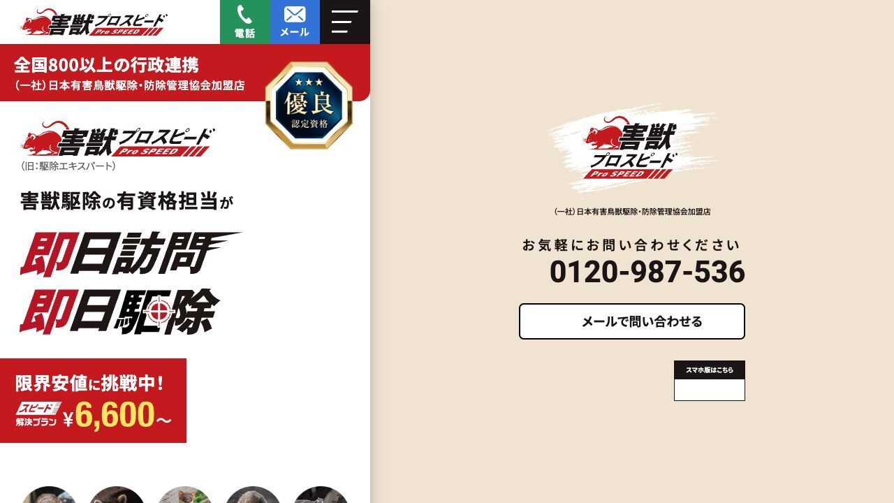 害獣プロスピードの公式サイト