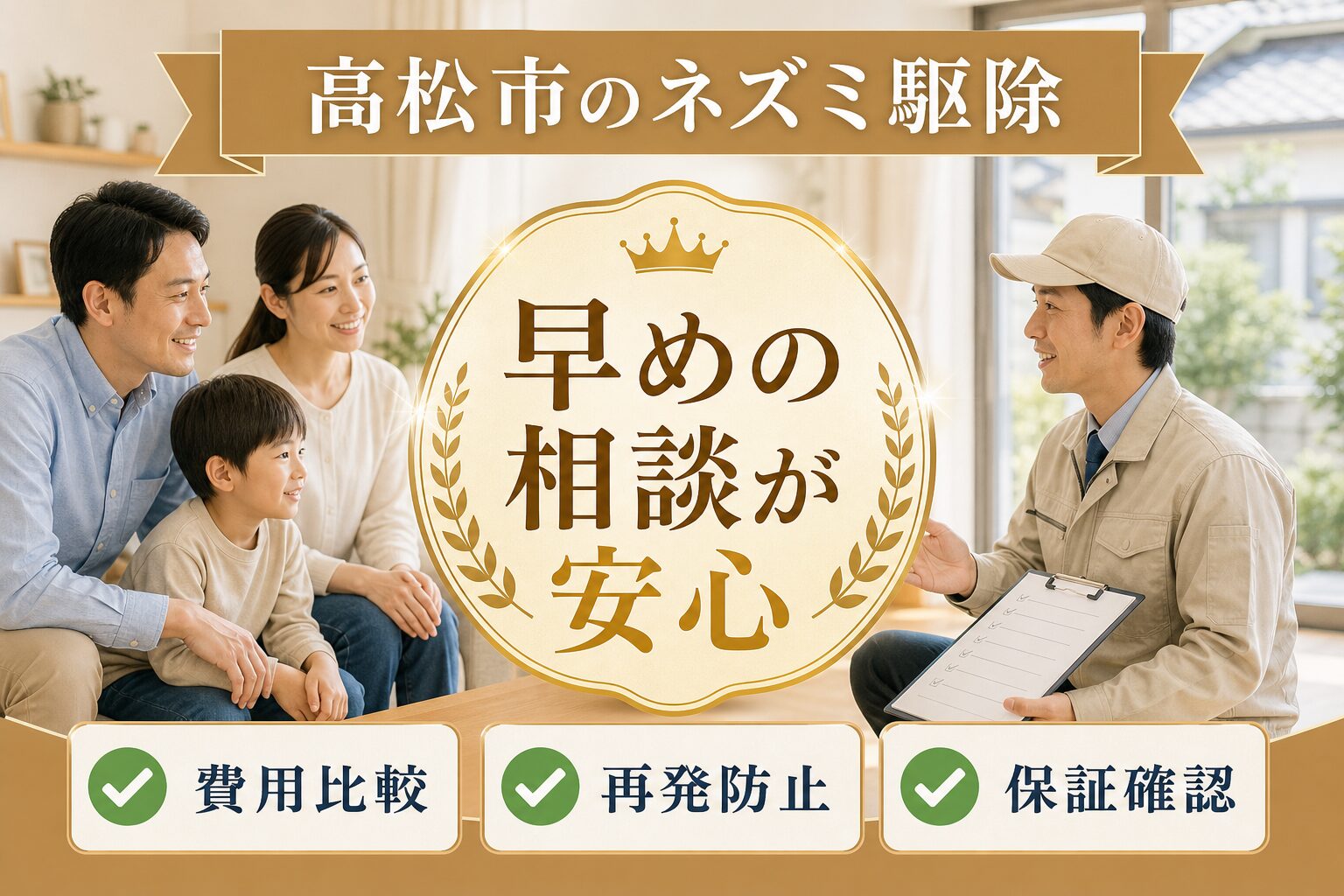 高松市のネズミ駆除で費用相場を解説するイメージ