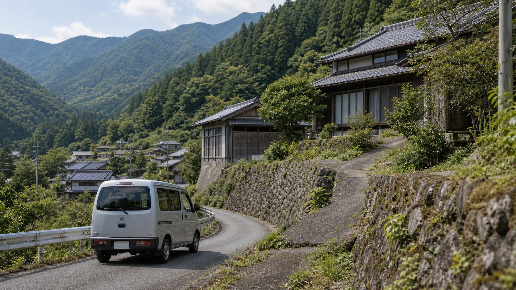那賀郡や三好市など山間部へネズミ駆除業者が向かう様子の写真