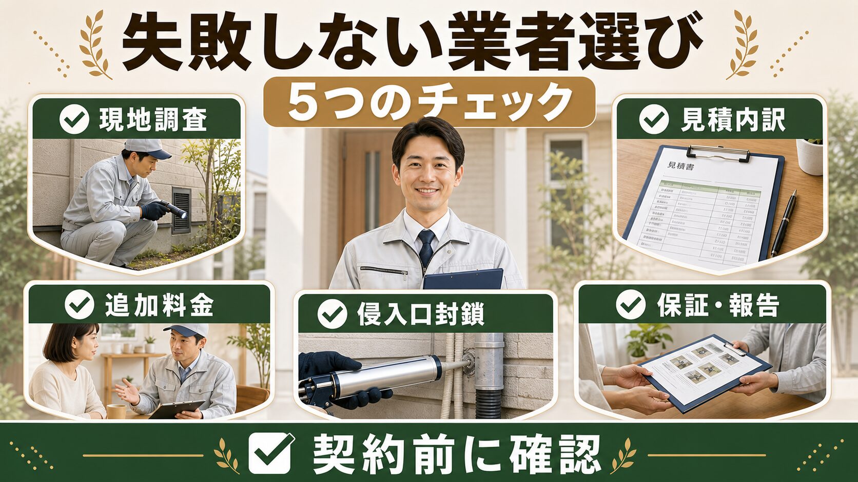失敗しない!鳥取県でネズミ駆除業者を選ぶ5つのポイントのイメージ