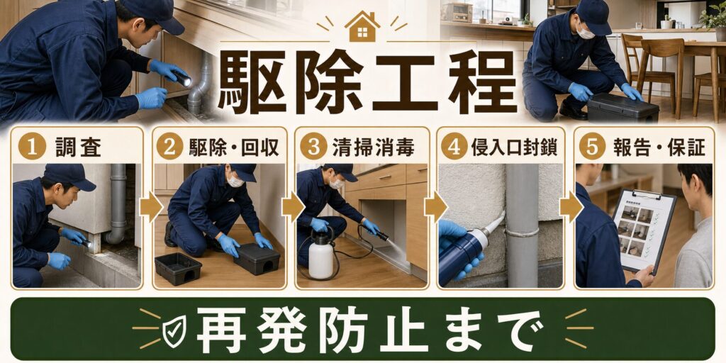 神奈川県のネズミ駆除と施工の流れ