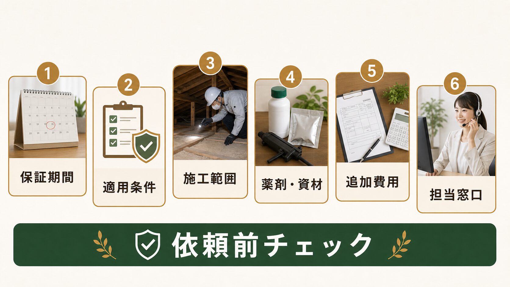 依頼前セルフチェック|サインしてしまう前に見直したい項目のイメージ