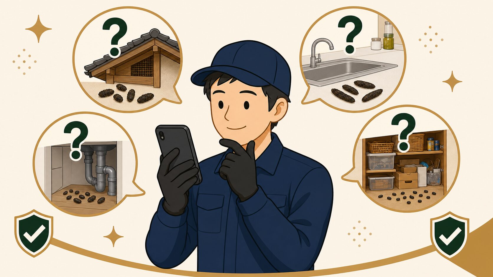 ネズミの糞に関するQ&Aイメージ