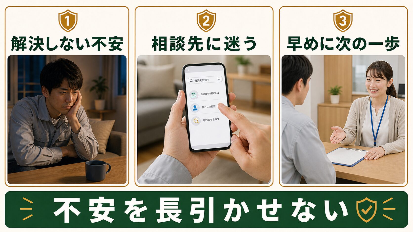 市役所に相談しても解決しない不安を長引かせないための図解