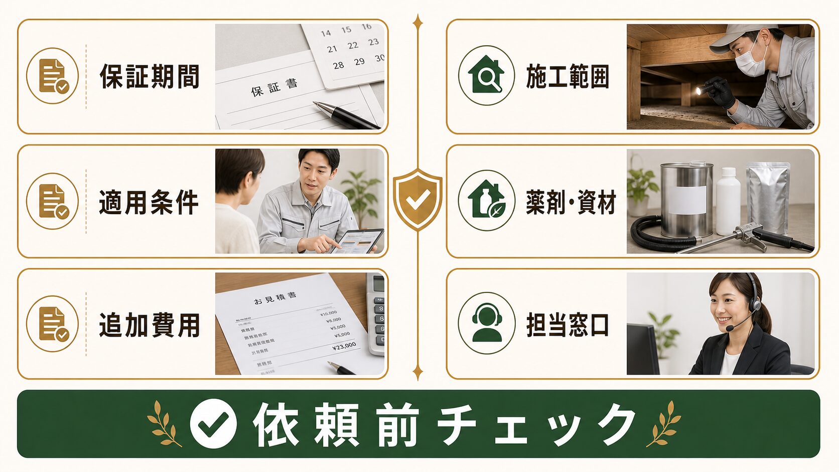 契約前チェックリスト|後悔しないための確認ポイントのイメージ
