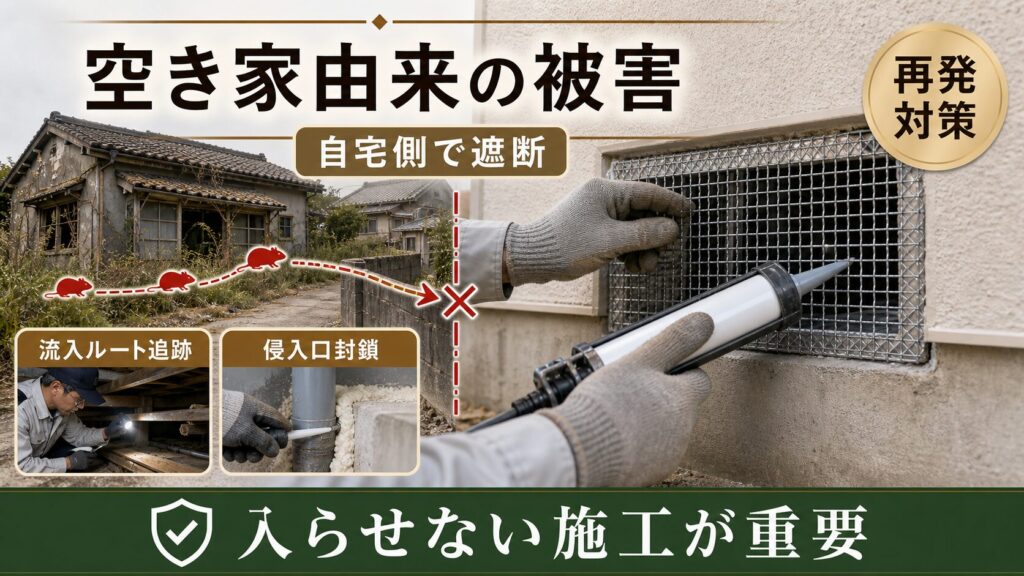 農村部の高齢化・空き家増加でネズミの繁殖地が拡大する問題