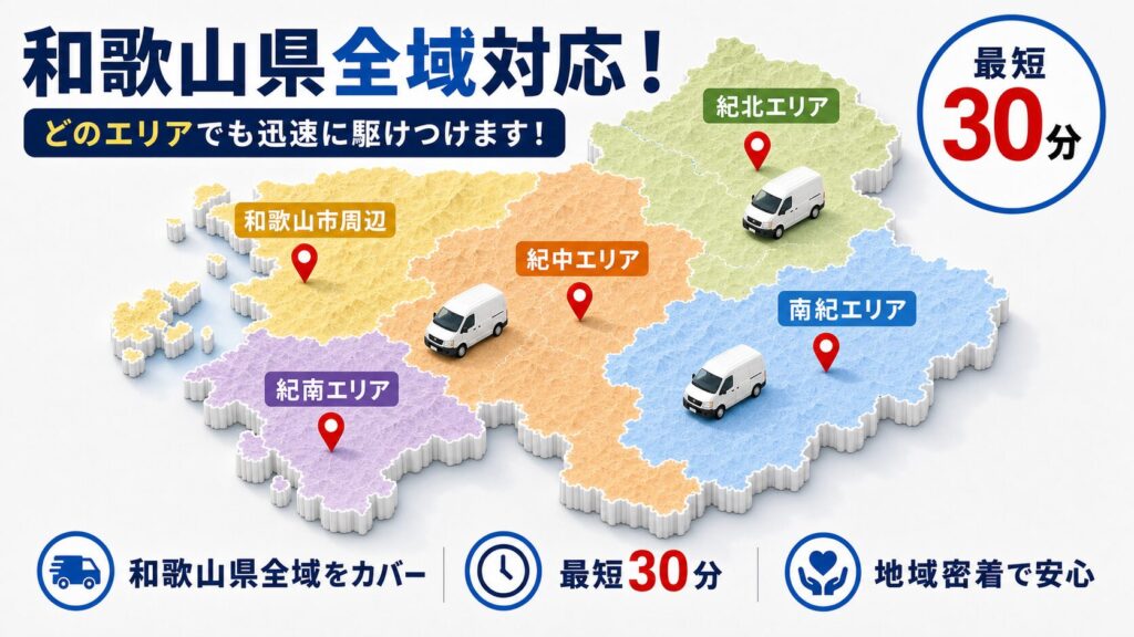 和歌山県内エリア別のネズミ駆除対応状況 class=