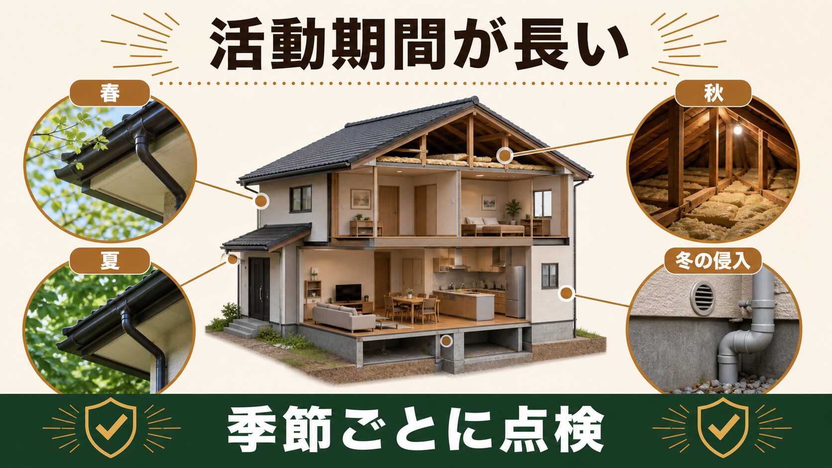 季節ごとの被害傾向のイメージ