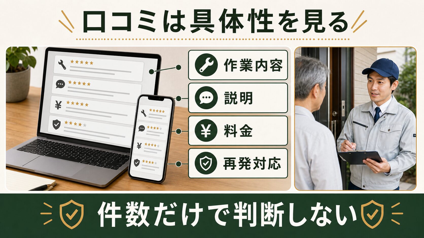 口コミを読み比べるイメージ