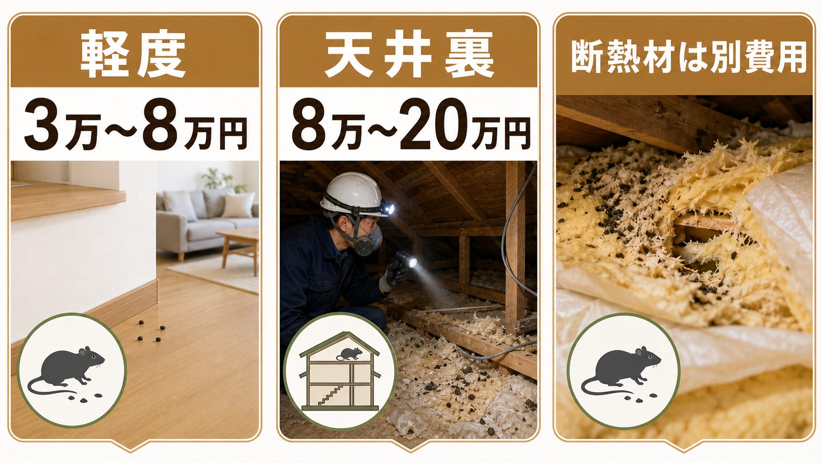 練馬区のネズミ駆除費用相場のイメージ