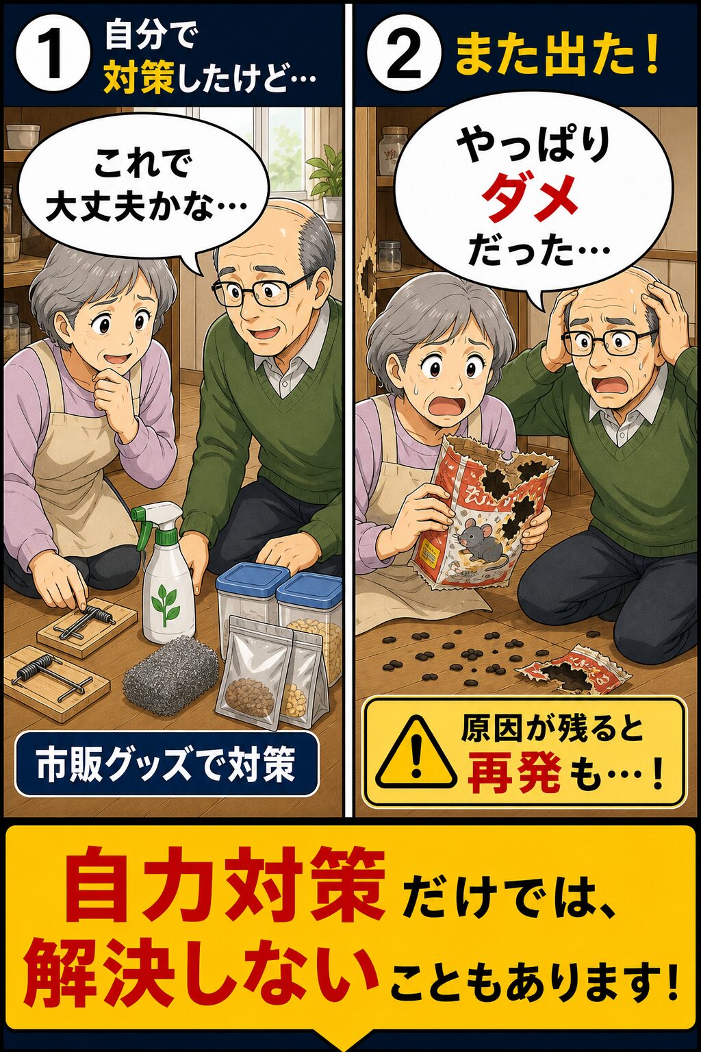 神戸市のネズミ駆除費用を相談する漫画1