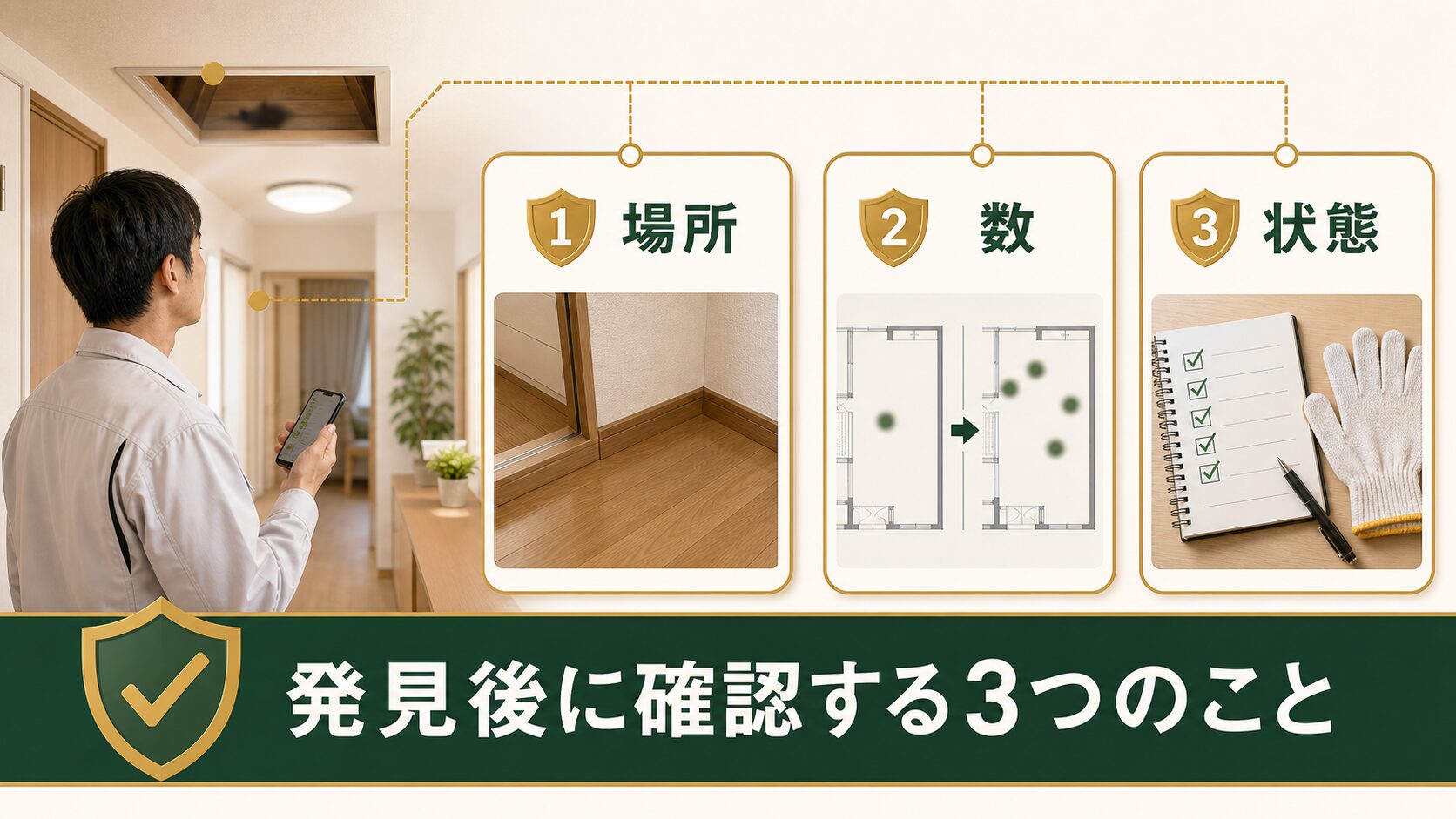 死骸の発見場所・数・状態を確認するポイント
