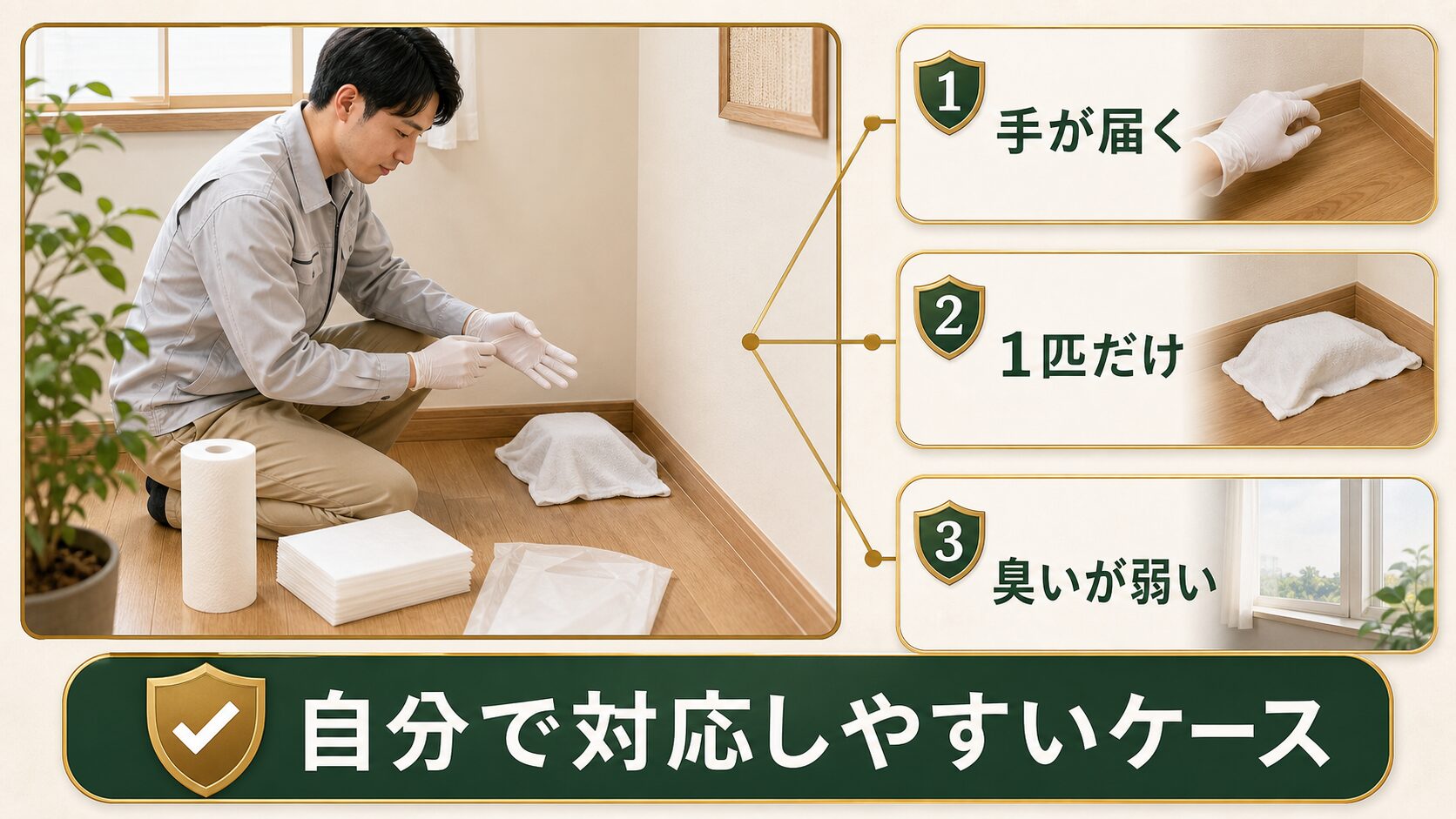 ネズミの死骸を自分で対応しやすいケース