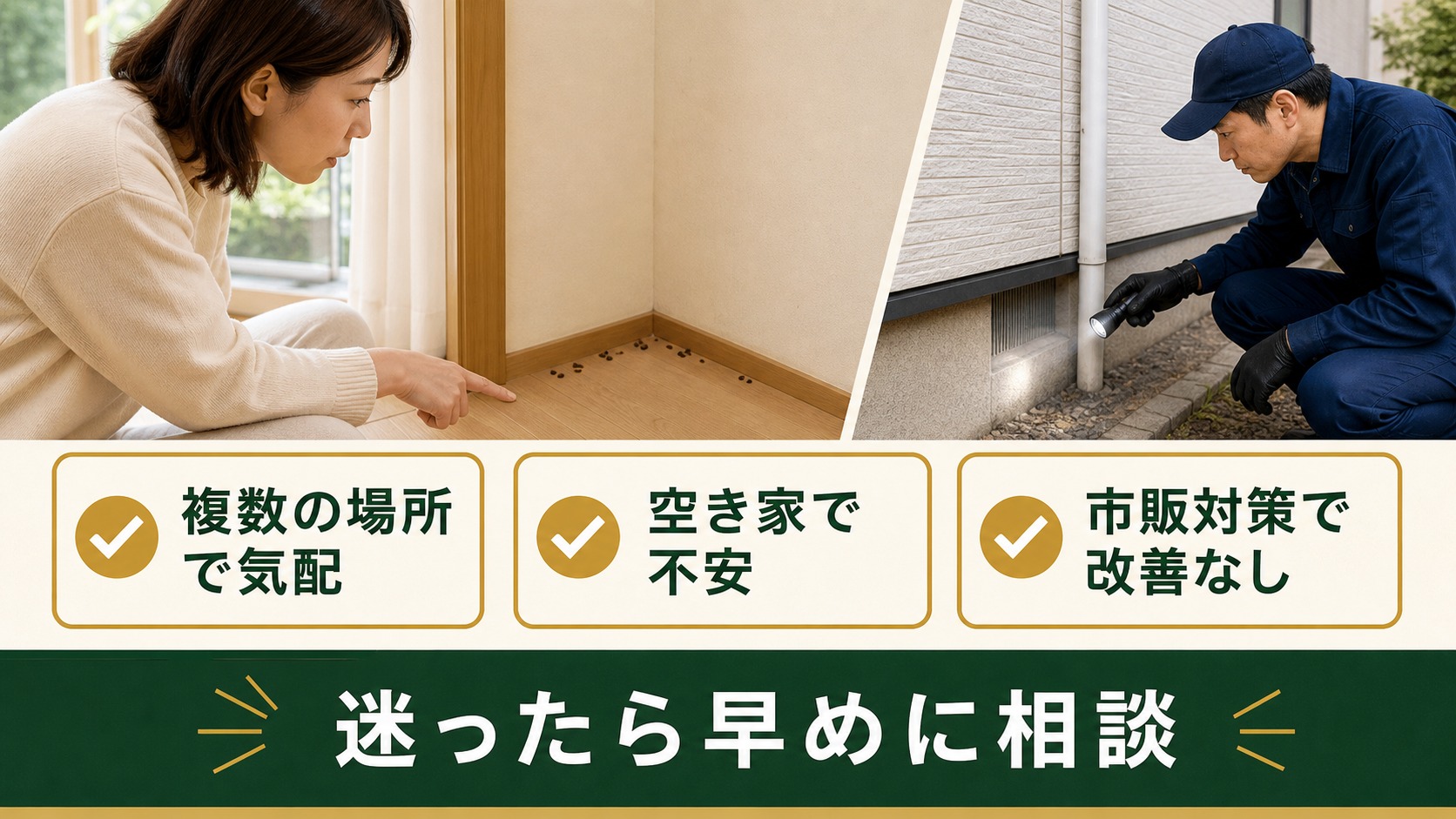 自分で対処するかプロへ相談するか判断する図解
