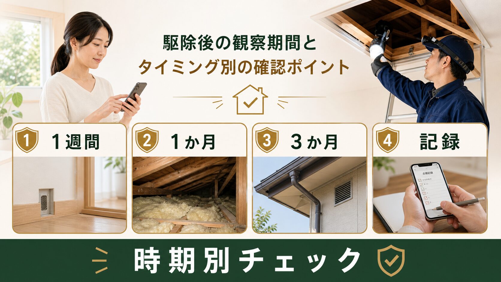 ネズミ駆除後の再発対応で時期別チェックを解説する図解