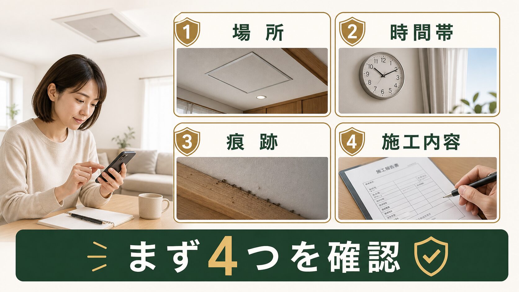 ネズミ駆除後の再発対応でまず4つを確認を解説する図解