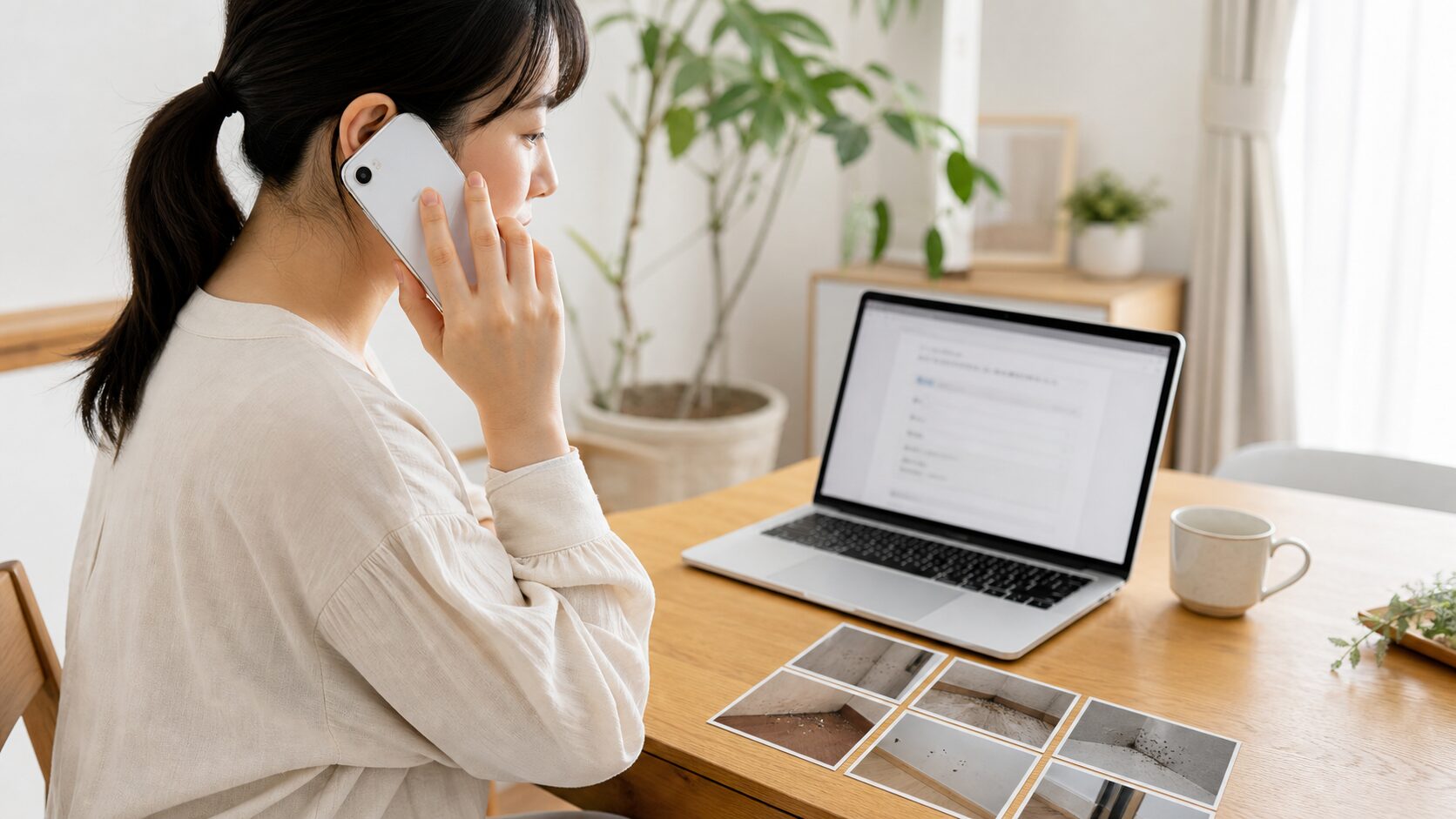 立ち会いなし希望を電話で伝えるイメージ